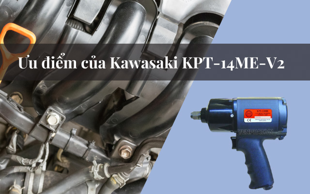 Súng vặn bu lông bằng hơi, vỏ composite Kawasaki KPT-14ME-V2 (1/2